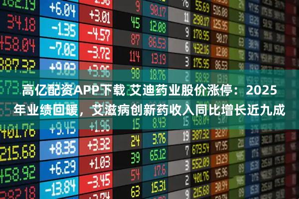 高亿配资APP下载 艾迪药业股价涨停：2025年业绩回暖，艾滋病创新药收入同比增长近九成